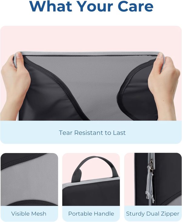 Compression Packing Cubes for Travel, 6 Set Travel Packing Cubes for Suitcases, Compression Suitcases Organizers Bag Set for Travel Essentials, Lightweight Packing Organizers with Shoe Bag - Image 6