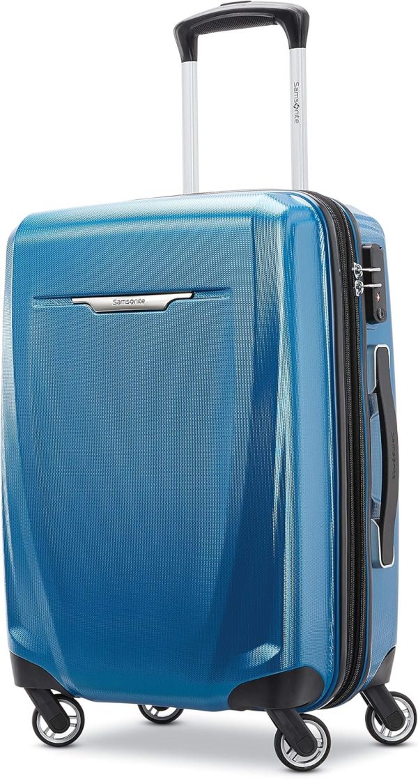 Samsonite Winfield 3 DLX Hardside Luggage with Spinners, Carry-On 20-Inch, Blue/Navy