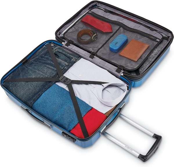 Samsonite Winfield 3 DLX Hardside Luggage with Spinners, Carry-On 20-Inch, Blue/Navy - Image 4